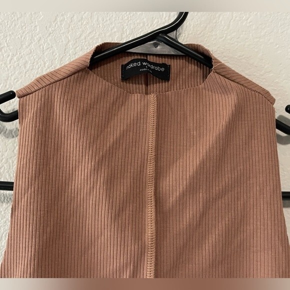 Naked Wardrobe NWOT Size Small Ribbed Racer Back Bodysuit - Picture 4 of 13